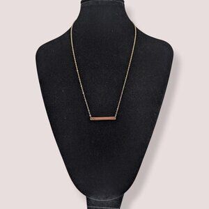 (2/$20) Dainty Blank Bar Pendant Chain Necklace